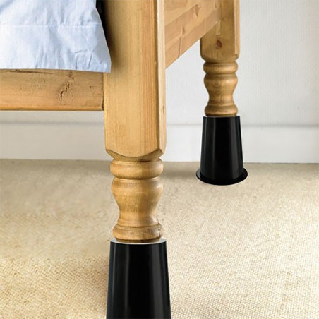 Lot de 4 pieds réhausseurs de lit antidérapants