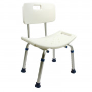 Chaise de douche avec dossier Lilly blanc