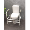 Cadre de toilettes ajustable en hauteur et largeur Cadre de toilettes ajustable en hauteur et largeur