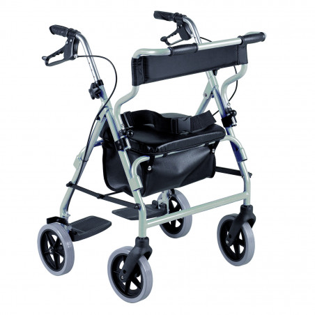 Déambulateur 4 roues 2 en 1