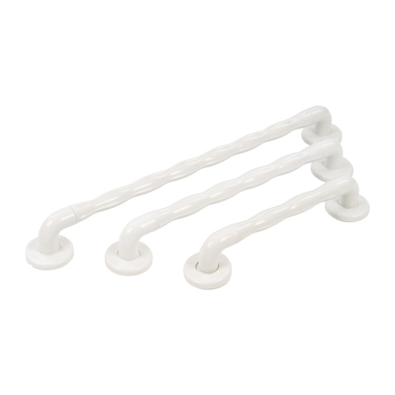Barre d'appui droite ergonomique et renforcée - Blanc - 125 kg