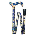 Canne de marche Derby réglable et pliante à motifs floraux Canne de marche Derby réglable et pliante à motifs floraux