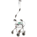 Porte sérum pour déambulateur ou fauteuil roulant Porte sérum pour déambulateur ou fauteuil roulant