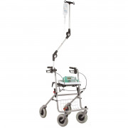 Porte sérum pour déambulateur ou fauteuil roulant