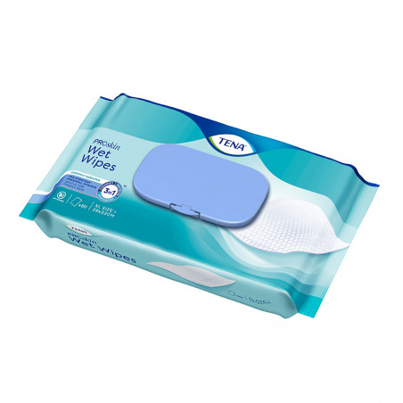 TENA Wet Wipe Lingettes 3 en 1