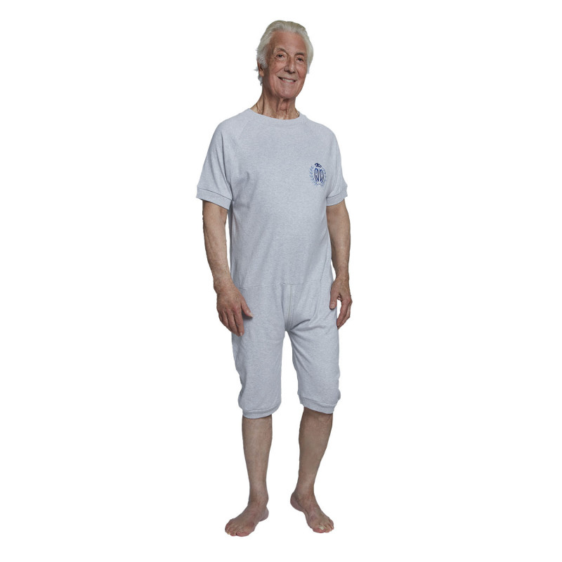 Pyjama grenouillère mixte adulte Benefactor - Taille : 3 - Gris chiné - 3