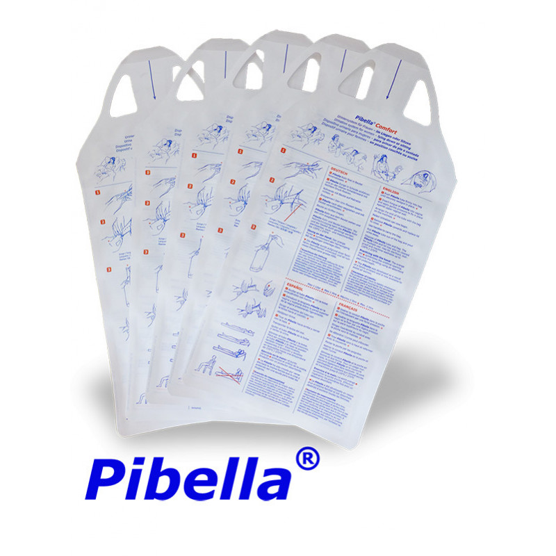 Lot de 3 paquets de 5 sachets d'urine pour urinal Pibella