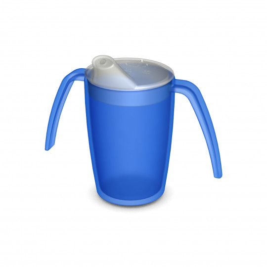 Gobelet à Eau En Verre Incassable Avec Couvercle  Bleu Foncé  De 500 Ml Gobelet A Cafe Glace Avec~p139321050