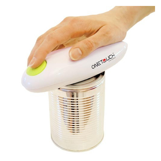 Ouvre-bocal Électrique ONE TOUCH - Ouverture Main Libre - Idéal Personnes Âgées/Arthrite - Piles AA