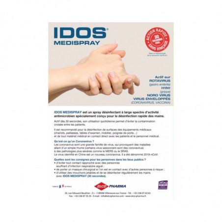 Solution désinfectante pour les mains - Idos Medispray