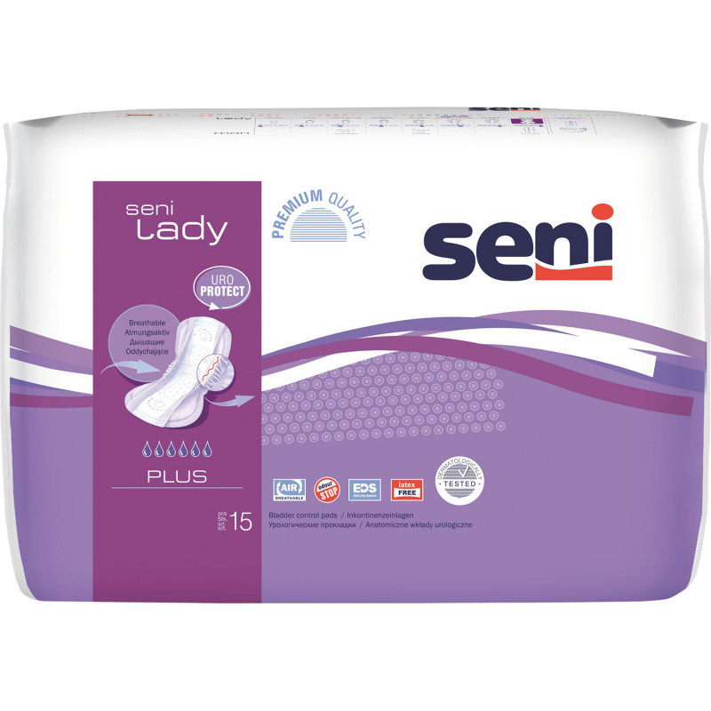 Lot de 16 - Protection anatomique féminine SENI LADY Plus (x240)