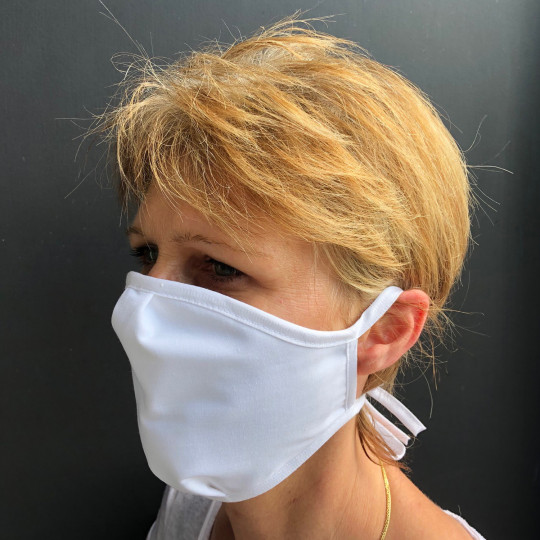 Masque tissu lavable à nouer anti-projections