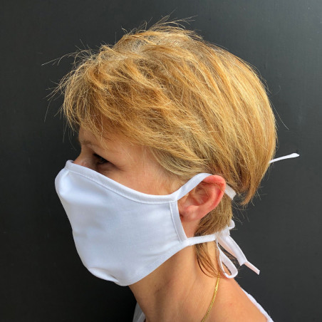 Masque tissu lavable à nouer anti-projections