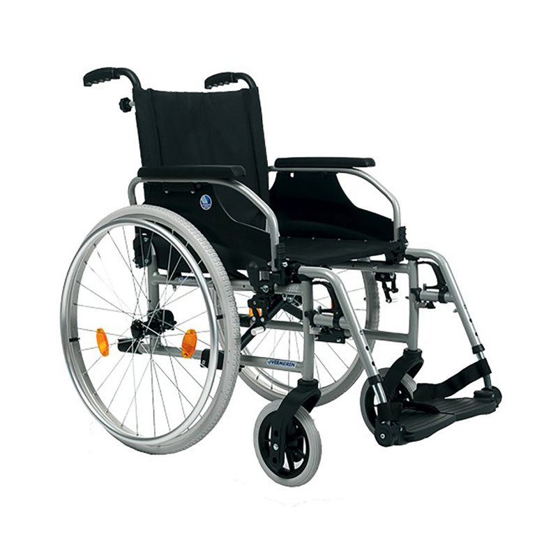 Fauteuil roulant manuel D200 - Gris - 43 cm