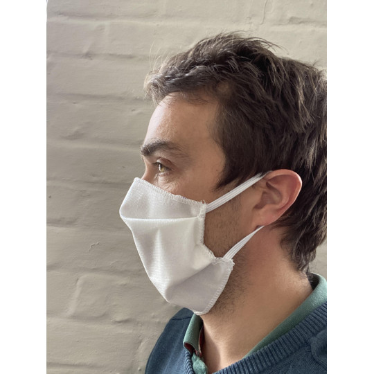 Masque tissu à plis à élastiques UNS1 lavable 10 fois