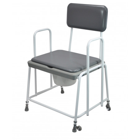 Chaise percée bariatrique à hauteur réglable