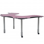 Roulettes avec freins parking pour table à hauteur variable Ergo'technik (Lot de 2)