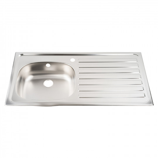 Evier inox pmr extra plat 1 cuve avec égouttoir - Cuisine PMR - Tous Ergo