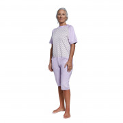 Pyjama grenouillère court à carreaux pour adulte Benefactor