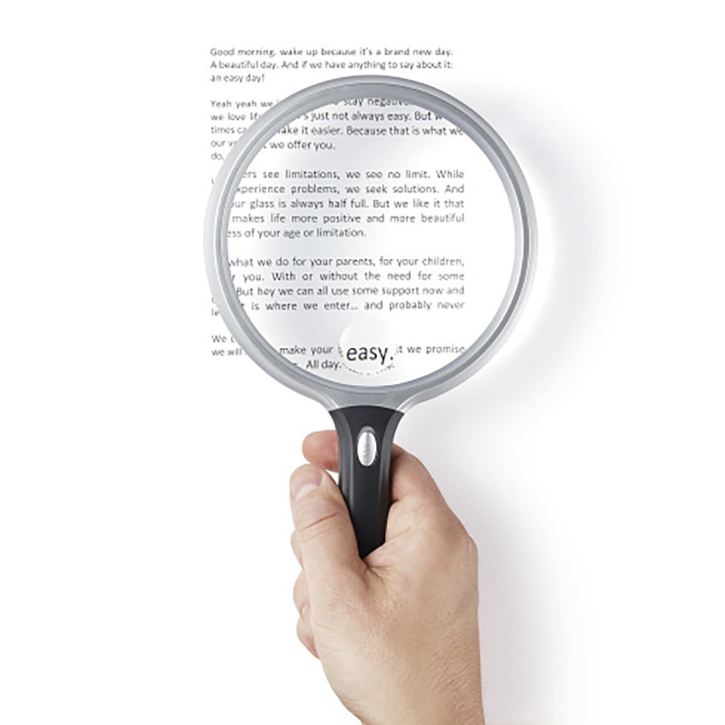 Loupe grossissante classique avec LED Loupe de lecture Tous ergo