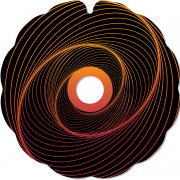 Flasque fauteuil roulant modèle Spirale fluide orangée