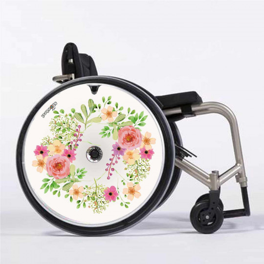 Flasque fauteuil roulant modèle Pastel fleur