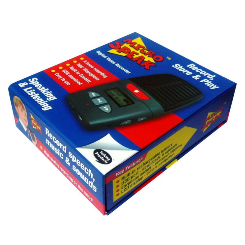Enregistreur Vocal Numérique 8 Go - Micro Double, Batterie Rechargeable, 20h Autonomie, Format WAV/MP3 - 8