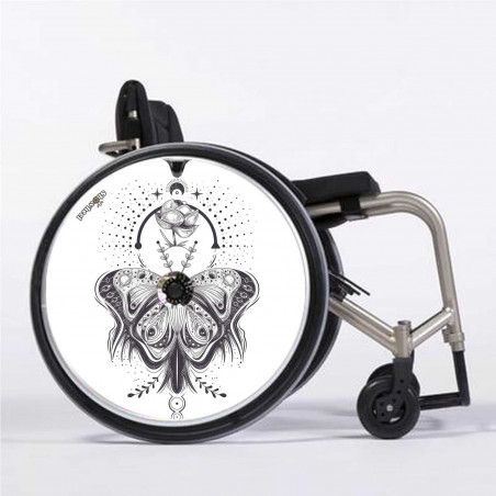Flasque fauteuil roulant modèle Tatoo papillon