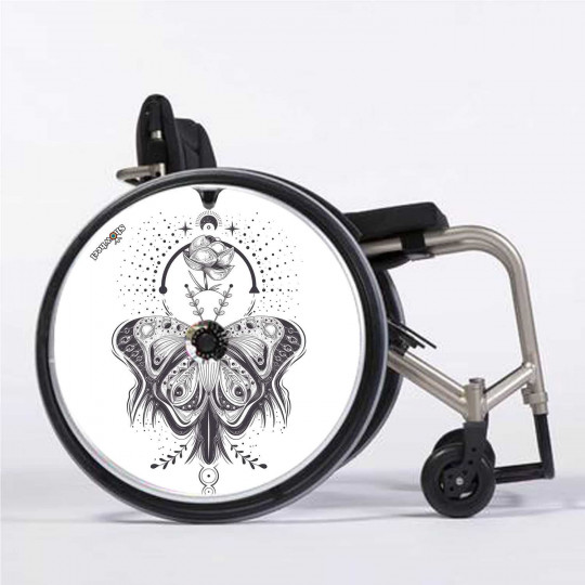 Flasque fauteuil roulant Tattoo papillon - Mobilité - Tous ergo