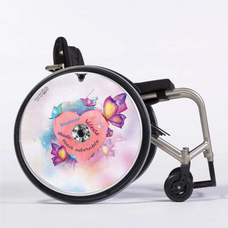 Flasque fauteuil roulant modèle Adorable coeur