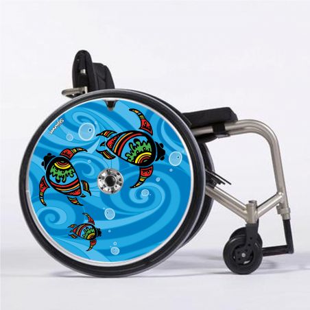 Flasque fauteuil roulant modèle Tortue bleue