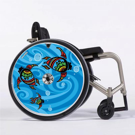 Flasque fauteuil roulant modèle Tortue bleue