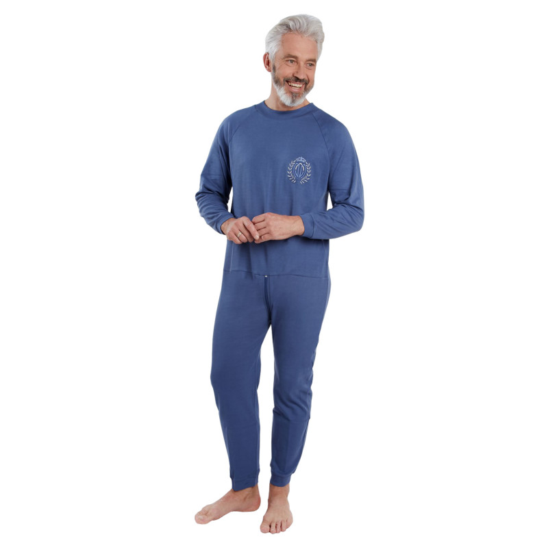 Pyjama grenouillère hiver long adulte Benefactor - Taille : 4 - Bleu marine - 4