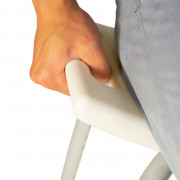 Tabouret de douche incurvé Jill blanc