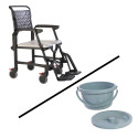 Pack fauteuil de douche découpe intime et seau