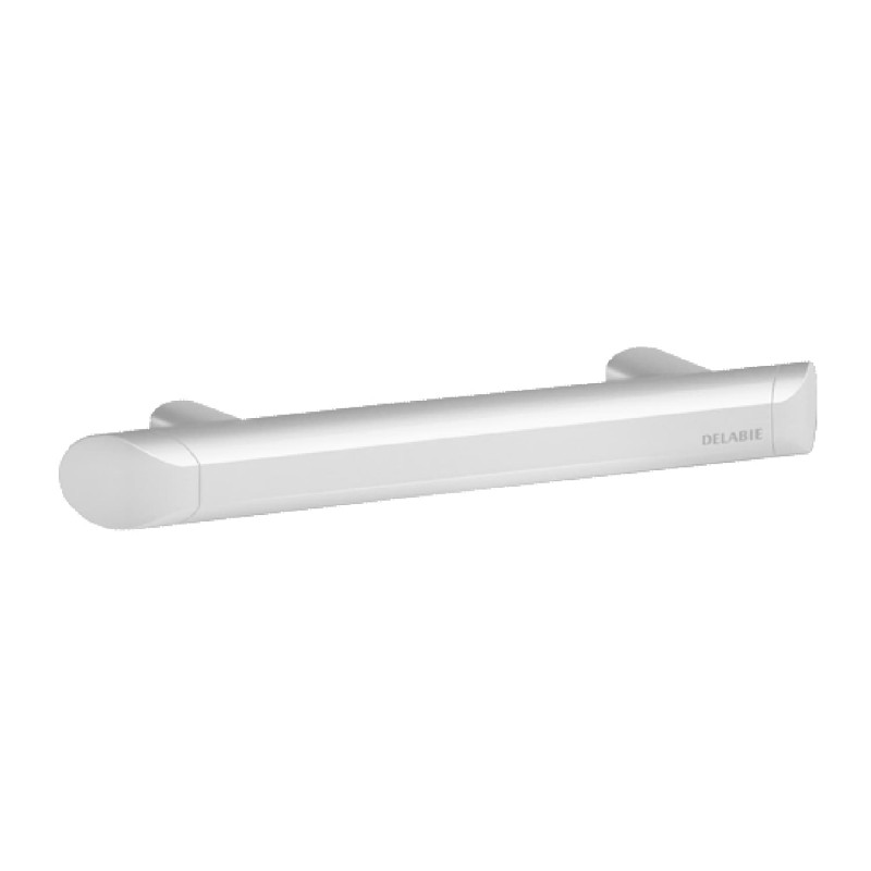 Barre d'appui droite poignée ergonomique Delabie - Blanc - 135 kg