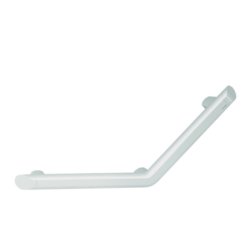 Barre d'appui coudée à 135° Delabie - Blanc - 135 kg
