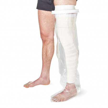 Protecteur de plâtre étanche pour douche (jambe)