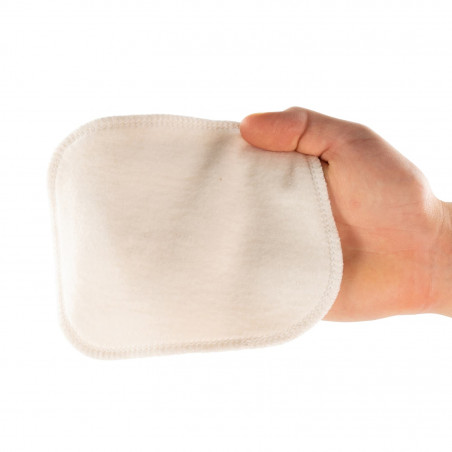 Carré de toilette intime pour peaux sensibles en coton bio