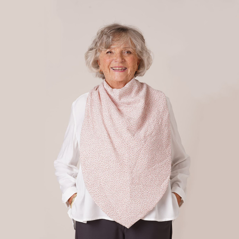 Foulard de table élégant avec fixation à aimant ForEstime - Rose poudré imprimé fleurs