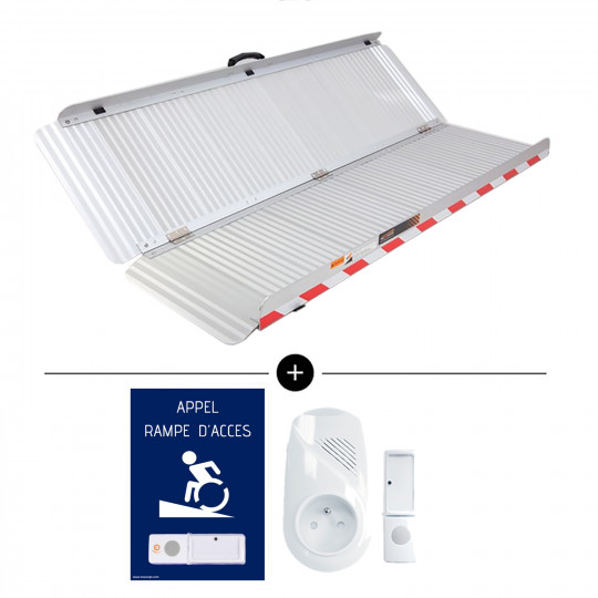 Rampe d'accès pliable éco 213 cm + Carillon d'appel