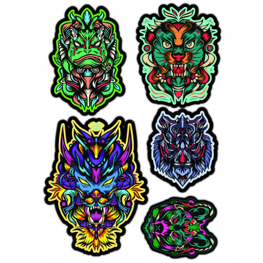 Stickers pour fauteuil Vein'Art animaux et monstres