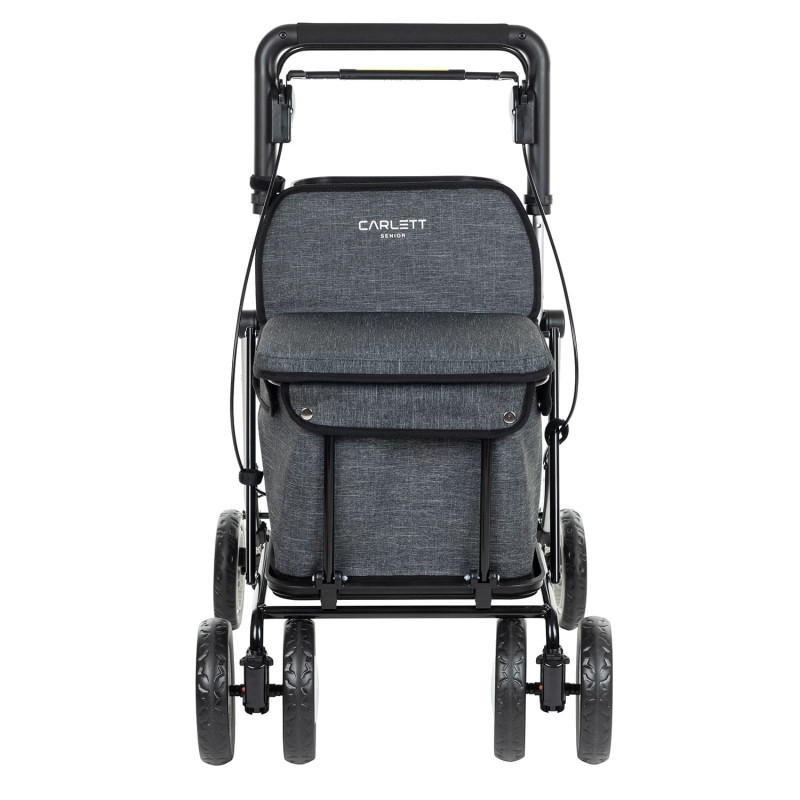 Le Carlett Comfort Assist chariot de course haut de gamme et déambulateur (rollator) certifié comme dispositif médical (Classe 1 EU 2017/745 MDR) - Matériel médical