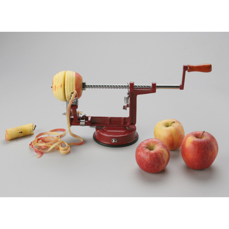 Éplucheur à Pommes Manuel Avec Vide-pomme - Acier Inoxydable, Ventouse, Peler, Trancher, Dénoyauter - 8