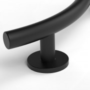 Barre d'appui courbée noire mat