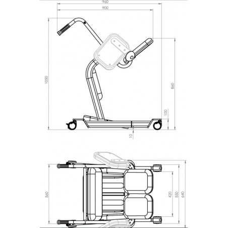 Verticalisateur simple avec assise Mover