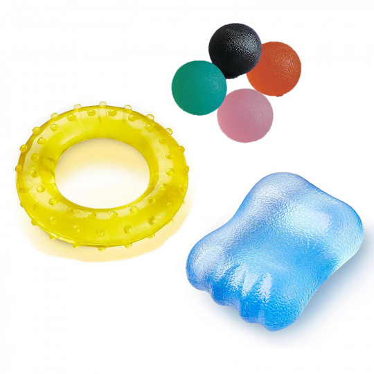 Yosoo Balle en Gel pour Exercice de La Main, Balle Mousse de Massage  Rééducation Main de La Main et Doigts, Balles en Silicone pour Exercice de  Force des Doigts, Soulagement du Stress 