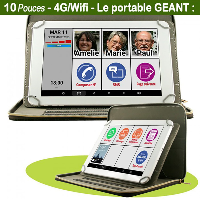 Téléphone-Tablette mobile XXL 10 pouces - Tous Ergo