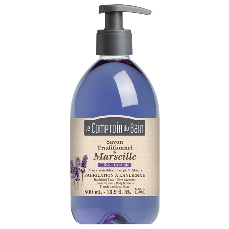 Savon de Marseille hydratant d'origine naturelle - 500 ml