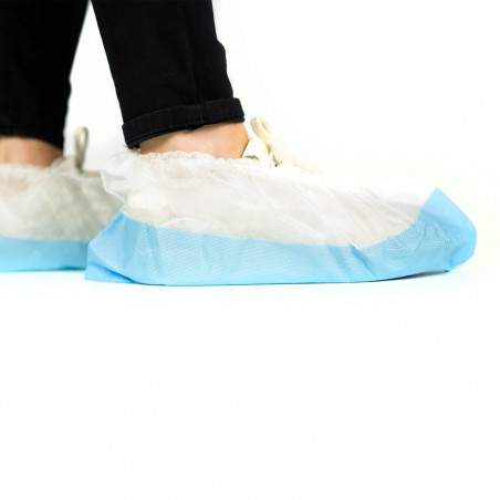 Surchaussures jetables en PPSB avec semelle - 16 x 40cm - Sachet de 50